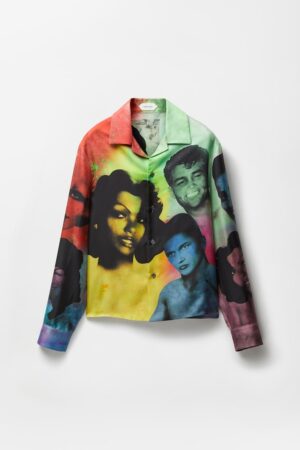 Printed Silk Twill Slim Shirt