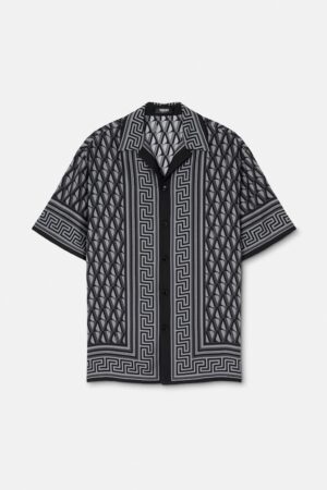 Printed Silk Twill Slim Shirt