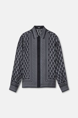Printed Silk Twill Slim Shirt