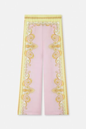 Printed Silk Twill Trousers