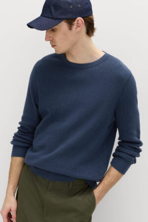Pure Cotton 2-Tone Waffle Sweatshirt