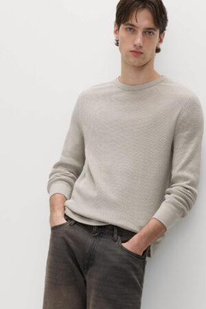 Pure Cotton 2-Tone Waffle Sweatshirt