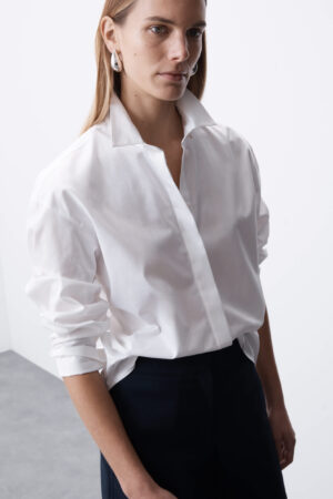 Pure Cotton Collared Relaxed Shirt