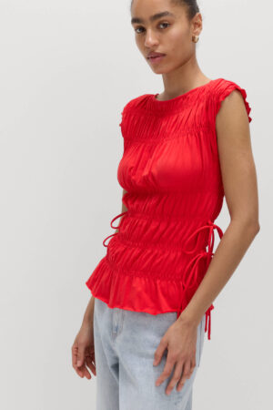 Pure Cotton Smocked Detail Top