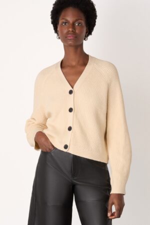 Pure Cotton V-Neck Button Front Cardigan