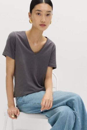 Pure Cotton V-Neck T-Shirt