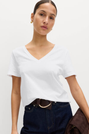 Pure Cotton V-Neck T-Shirt