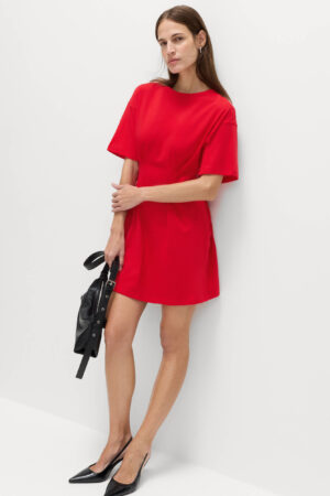 Pure Cotton Waisted Mini T-Shirt Dress