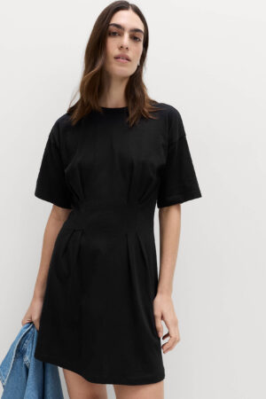 Pure Cotton Waisted Mini T-Shirt Dress