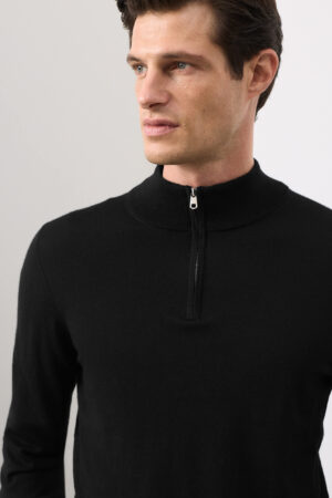 Pure Extra Fine Merino Wool Half Zip Jumper