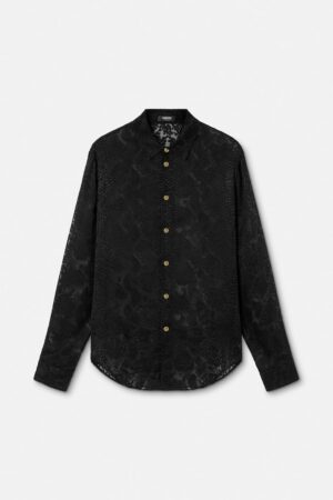 Python-Devoré Silk-Blend Evening Shirt