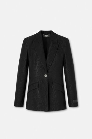 Python-Jacquard Wool-Blend Blazer