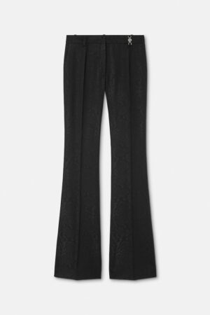 Python-Jacquard Wool-Blend Trousers