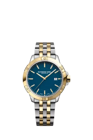 Raymond Weil Men's Tango 41 Date Bracelet Strap Watch, Silver/Gold