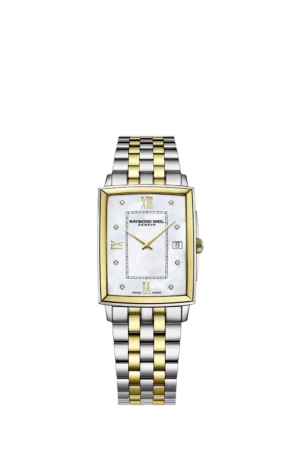 Raymond Weil Men's Toccata 37 Date Mother of Pearl Diamond Bracelet Strap Watch
