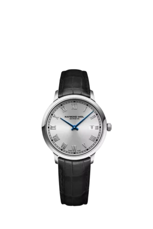 Raymond Weil Men's Toccata 39.5 Date Roman Numerals Leather Strap Watch