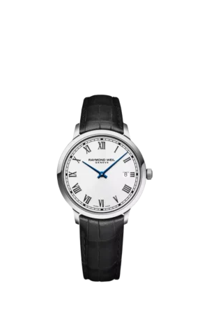 Raymond Weil Men's Toccata 39.5 Date Roman Numerals Leather Strap Watch
