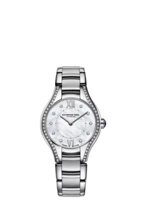 Raymond Weil Women's Noemia 24 Diamond Bezel Bracelet Strap Watch, Silver