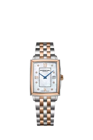Raymond Weil Women's Toccata 34 Diamond Date Mother of Pearl Bracelet Strap Watch