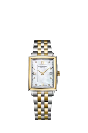 Raymond Weil Women's Toccata 34 Diamond Mother of Pearl Date Bracelet Strap Watch