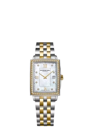Raymond Weil Women's Toccata 34 Diamond Mother of Pearl Date Bracelet Strap Watch
