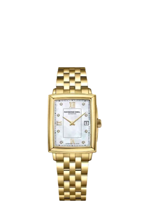 Raymond Weil Women's Toccata 34 Diamond Mother of Pearl Date Bracelet Strap Watch