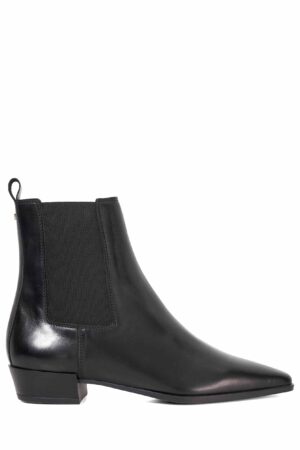 Suede Chelsea Block Heel Ankle Boots