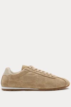 Suede Embosses Croc Trainers