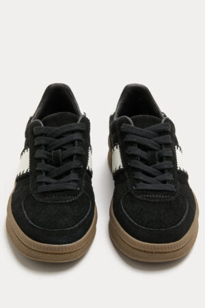 Suede Side Detail Platform Trainers
