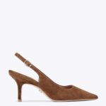 Suede Slingback Court Shoes