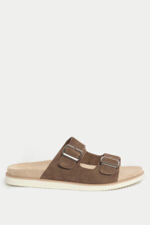 Suede Slip-On Sandals