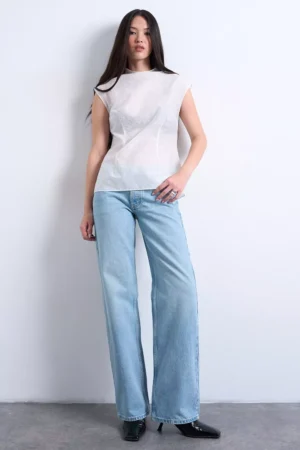 Topshop Ember Low Rise Wide Leg Jeans