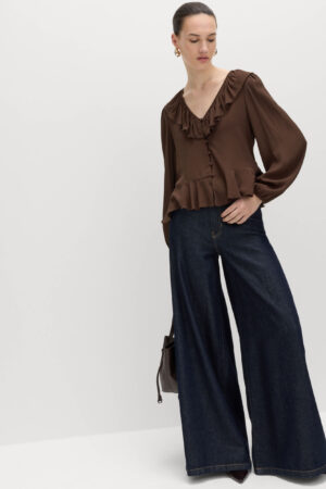 Waisted Ruffle Blouse
