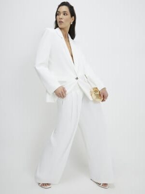 White Wide Leg Trousers