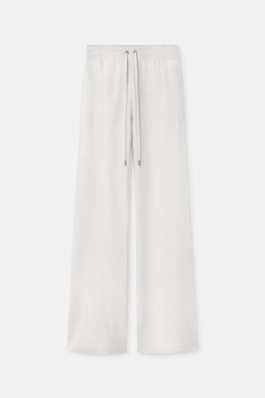 Wool-Blend Flared Towel Trousers