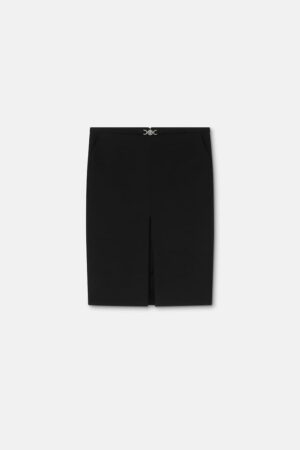 Wool Pencil Midi Skirt